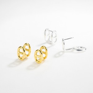 Geometric Hollow Hoop Earring 60200122 Geometric Hollow Hoop Earring 60200122