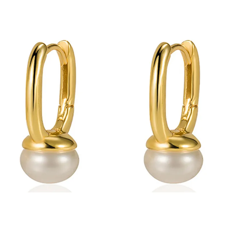 Elegant Pearl Hoop Earring 60200123 Elegant Pearl Hoop Earring 60200123