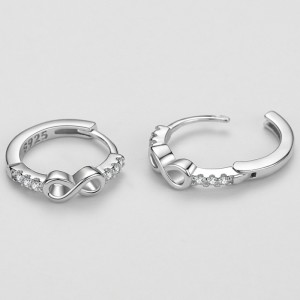 Zirconia Infinity Hoop Earring 60200149
