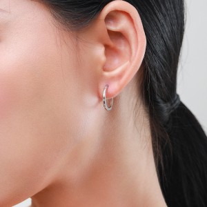 Minimalism Zirconia Hoop Earring 60200152 Minimalism Zirconia Hoop Earring 60200152