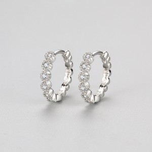 Sparkle Round Zirconia Hoop Earring 60200156