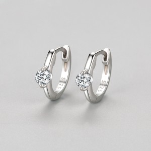 Elegant Round Zirconia Hoop Earring 60200157