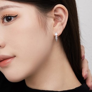 Sparkle Teardrop Zirconia U Shape Hoop Earrings 60200168 Sparkle Teardrop Zirconia U Shape Hoop Earrings 60200168