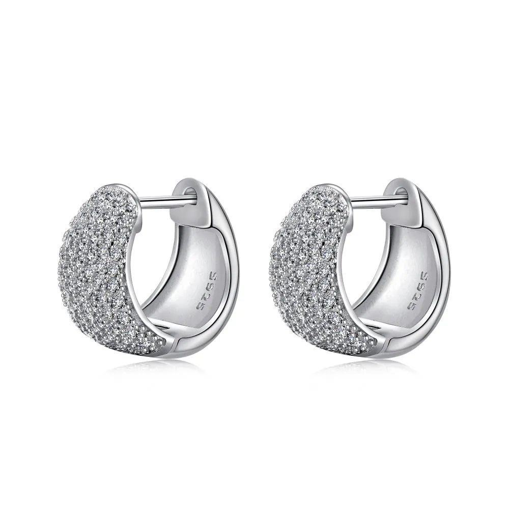 Sparkle Zirconia U Shape Hoop Earrings 60200169 Sparkle Zirconia U Shape Hoop Earrings 60200169