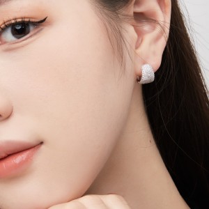 Sparkle Zirconia U Shape Hoop Earrings 60200169 Sparkle Zirconia U Shape Hoop Earrings 60200169