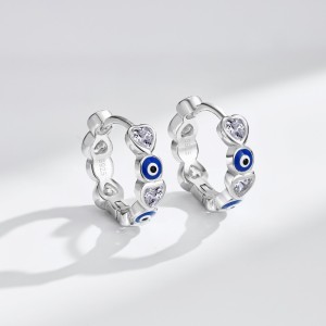 Evil Eye Heart Zirconia Hoop Earrings 60200170 Evil Eye Heart Zirconia Hoop Earrings 60200170