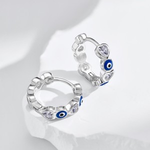 Evil Eye Heart Zirconia Hoop Earrings 60200170 Evil Eye Heart Zirconia Hoop Earrings 60200170