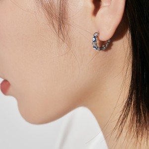 Evil Eye Round Zirconia Hoop Earrings 60200171 Evil Eye Round Zirconia Hoop Earrings 60200171