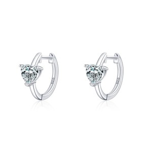 Sparkle Heart Zirconia Hoop Earrings 60200191