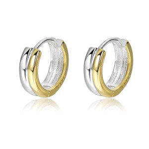 Two Tones Minimalism Hoop Earrings 60200204