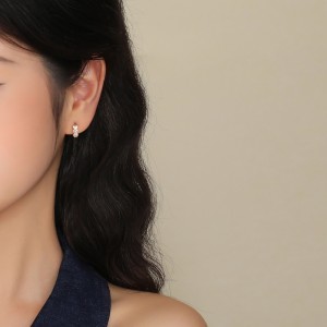 Lovely Heart Zirconia Hoop Earring 60200205 Lovely Heart Zirconia Hoop Earring 60200205