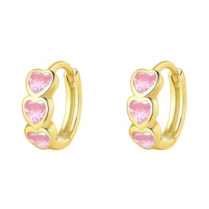 Lovely Heart Zirconia Hoop Earring 60200205 Lovely Heart Zirconia Hoop Earring 60200205