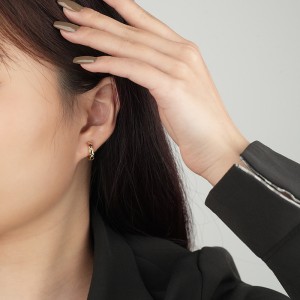 Vintage Zirconia Hoop Earring 60200206