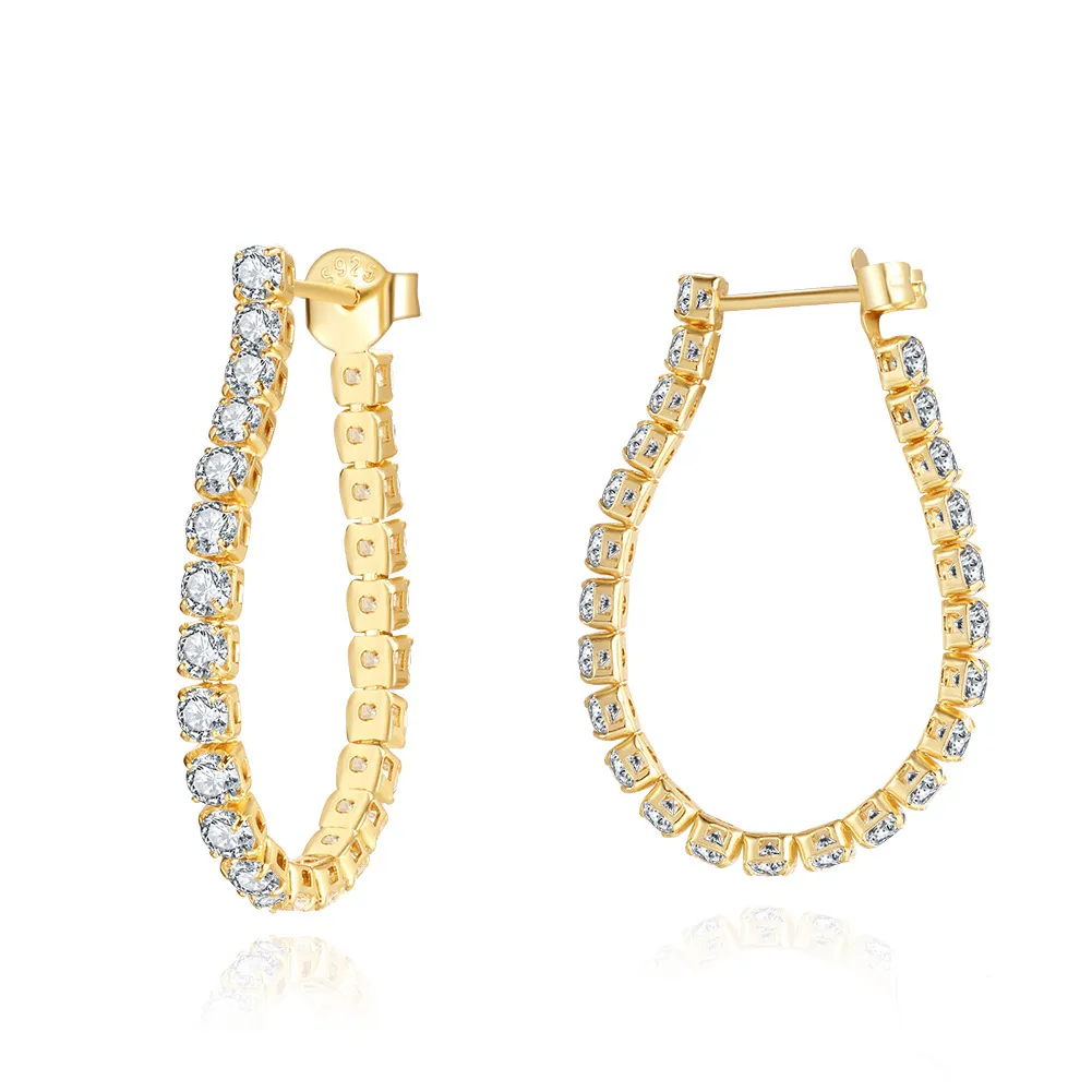 Sparkle Tennis Zirconia Hoop Earring 60200214 Sparkle Tennis Zirconia Hoop Earring 60200214