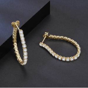 Sparkle Tennis Zirconia Hoop Earring 60200214 Sparkle Tennis Zirconia Hoop Earring 60200214