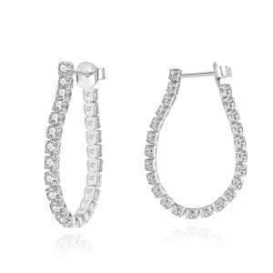 Sparkle Tennis Zirconia Hoop Earring 60200214 Sparkle Tennis Zirconia Hoop Earring 60200214
