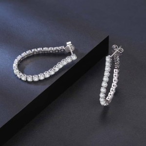Sparkle Tennis Zirconia Hoop Earring 60200214 Sparkle Tennis Zirconia Hoop Earring 60200214