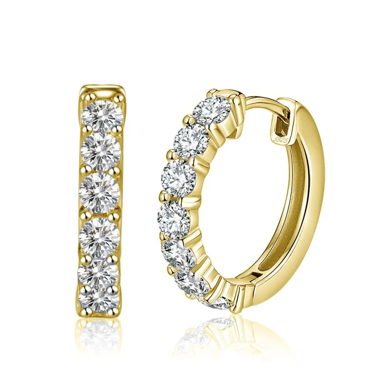 S925 Minimalist Zirconia Hoop Earring 60200220