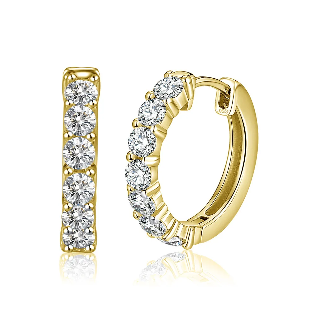 S925 Minimalist Zirconia Hoop Earring 60200220