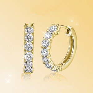 S925 Minimalist Zirconia Hoop Earring 60200220