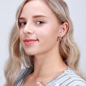 S925 Minimalist Zirconia Hoop Earring 60200220