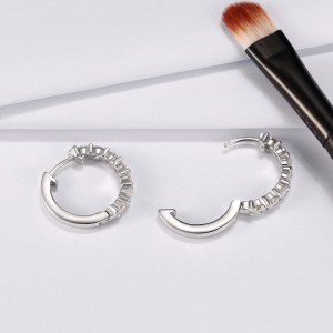 S925 Minimalist Zirconia Hoop Earring 60200220