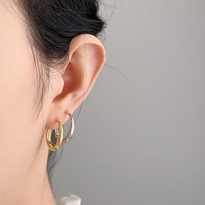 925 Sterling Silver U Shape Hoop Earring 60200234