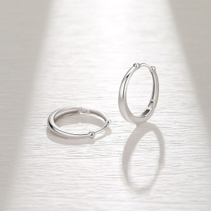 925 Sterling Silver U Shape Hoop Earring 60200234