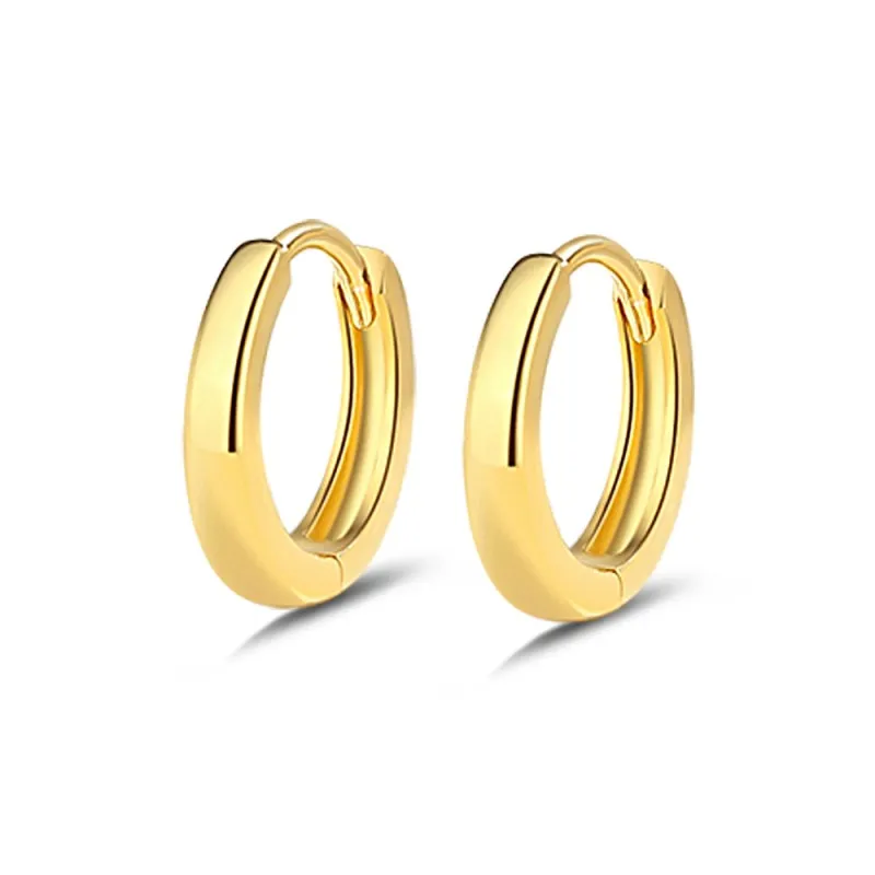 925 Sterling Silver Classic Round Hoop Earring 60200239