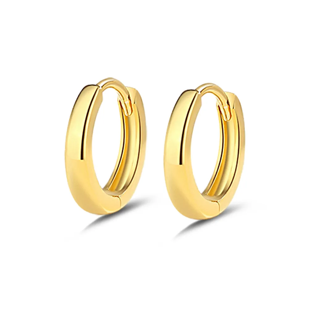 925 Sterling Silver Classic Round Hoop Earring 60200239