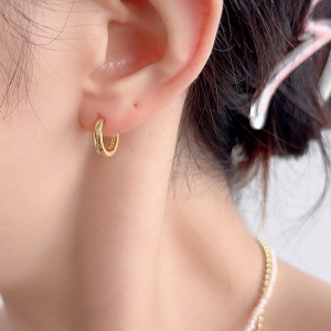 925 Sterling Silver Classic Round Hoop Earring 60200239