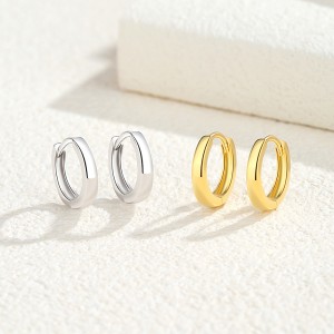 925 Sterling Silver Classic Round Hoop Earring 60200239