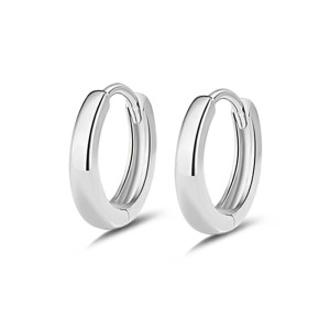 925 Sterling Silver Classic Round Hoop Earring 60200239