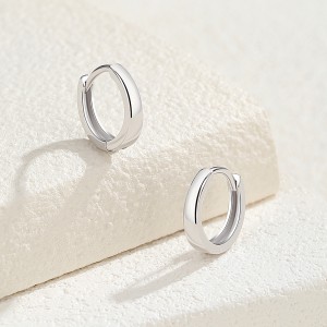 925 Sterling Silver Classic Round Hoop Earring 60200239
