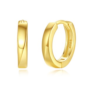 925 Sterling Silver Geometric Hoop Earring 60200249