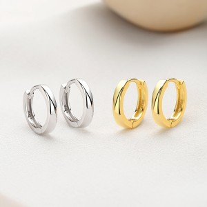 925 Sterling Silver Geometric Hoop Earring 60200249