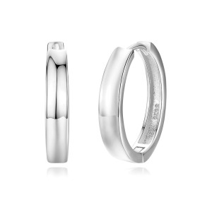 925 Sterling Silver Geometric Hoop Earring 60200250