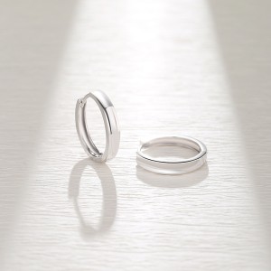 925 Sterling Silver Geometric Hoop Earring 60200250