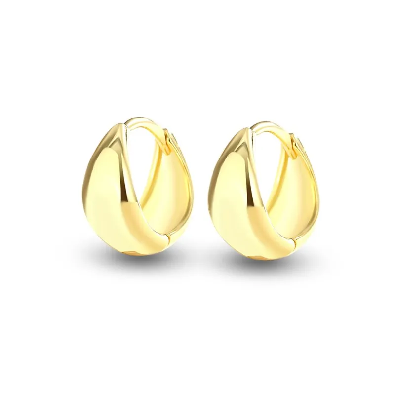 925 Sterling Silver C-shaped Hoop Earring 60200251