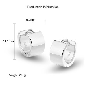 925 Sterling Silver Polished Hoop Earring 60200252