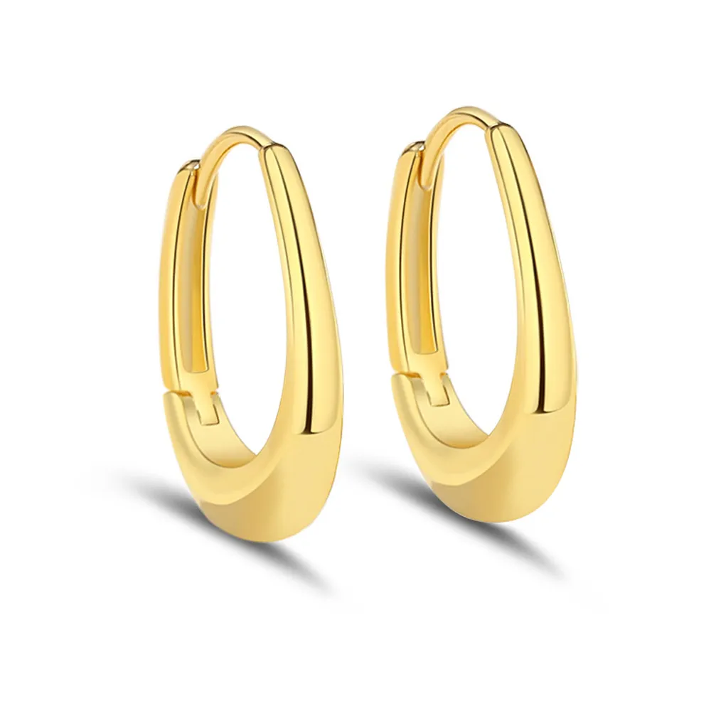 925 Sterling Silver U-shaped Hoop Earring 60200264