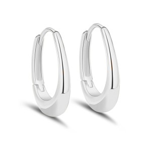 925 Sterling Silver U-shaped Hoop Earring 60200264