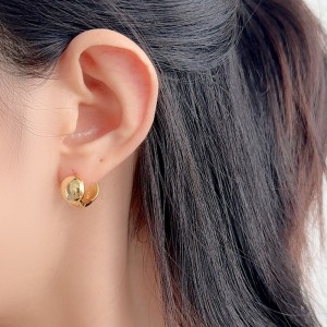 925 Sterling Silver Polished Half Circle Hoop Earring 60200269