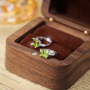 925 Sterling Silver Natural Square Gemstone Hoop Earrings 60200274