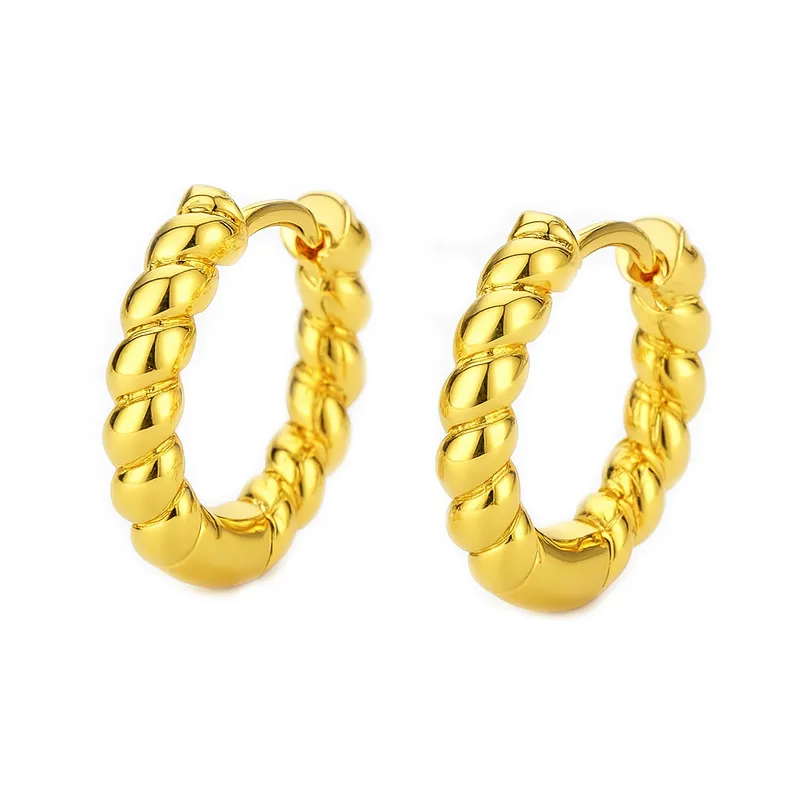 925 Sterling Silver Twisted Rope Hoop Earring 60200277