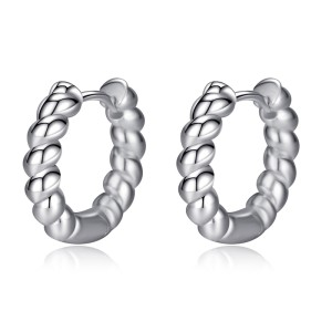 925 Sterling Silver Twisted Rope Hoop Earring 60200277 925 Sterling Silver Twisted Rope Hoop Earring 60200277