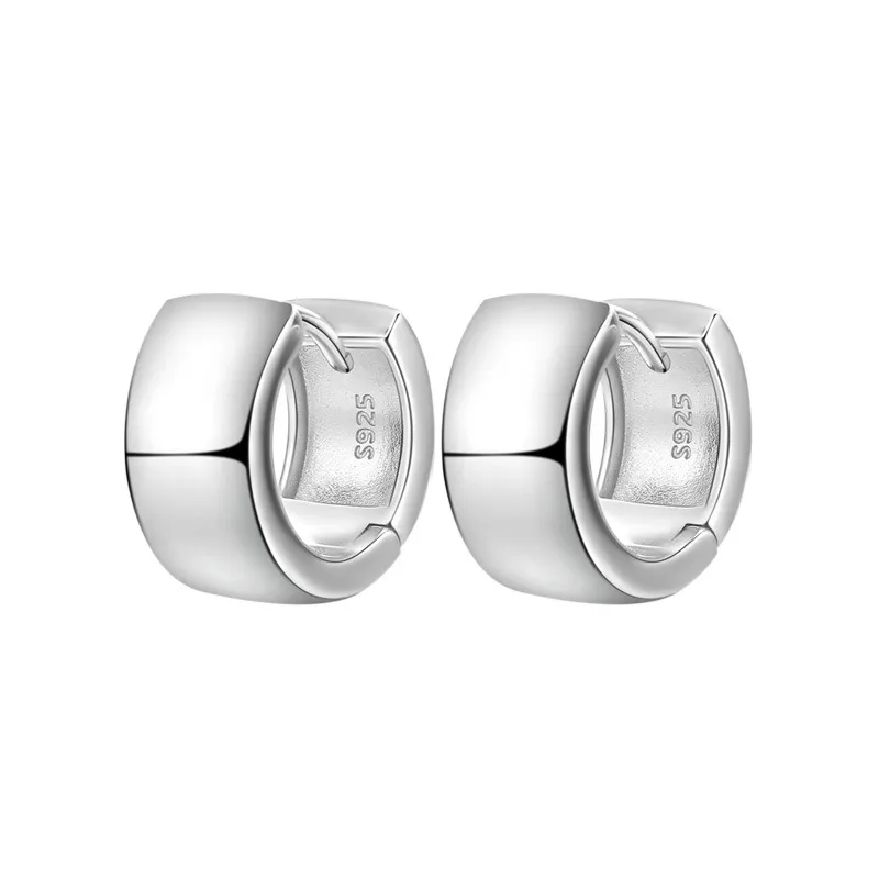 925 Sterling Silver Wide Matte Brushed Hoop Earring 60200280 925 Sterling Silver Wide Matte Brushed Hoop Earring 60200280