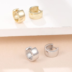 925 Sterling Silver Wide Matte Brushed Hoop Earring 60200280 925 Sterling Silver Wide Matte Brushed Hoop Earring 60200280