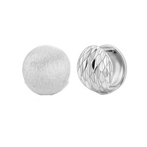 925 Sterling Silver Brushed Matte Sphere Earring 60200281 925 Sterling Silver Brushed Matte Sphere Earring 60200281