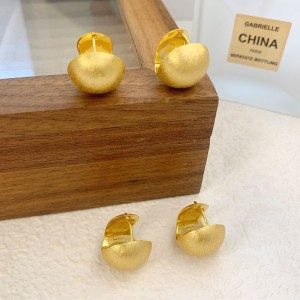 925 Sterling Silver Vintage Brushed Round Hoop Earring 60200282